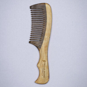 premium rosewood neem handle comb – dual wood easy grip comb | fakkar brand organics