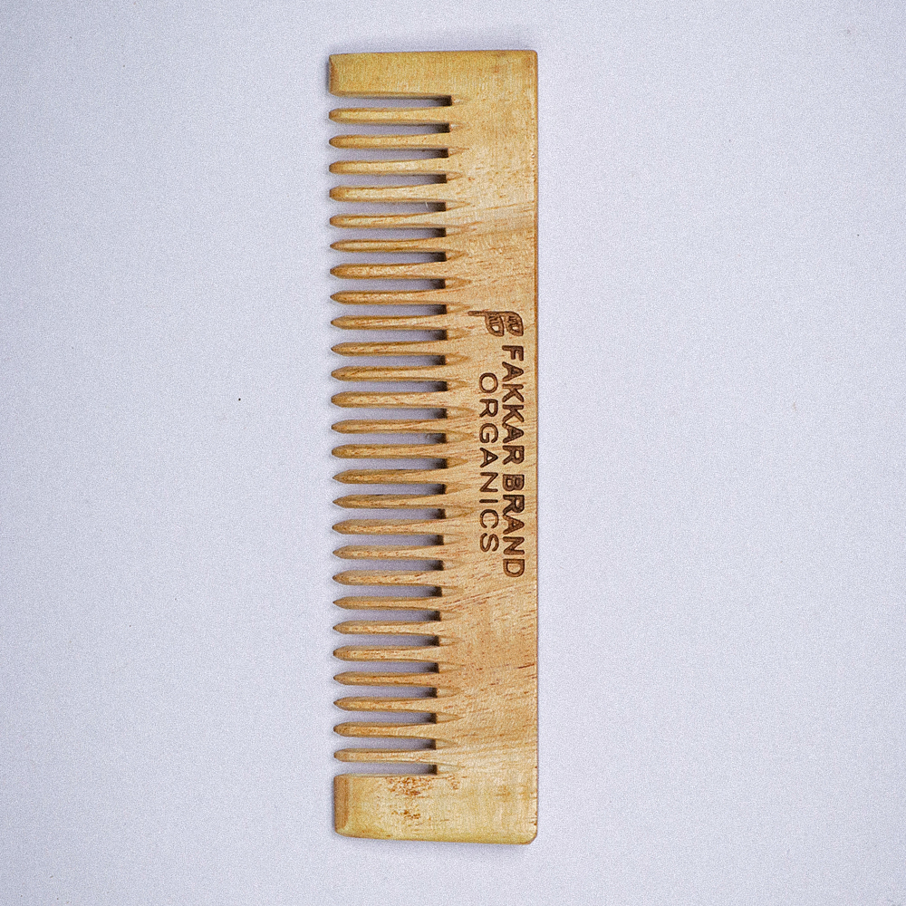 pocket neem wood comb – travel friendly hair comb | fakkar brand