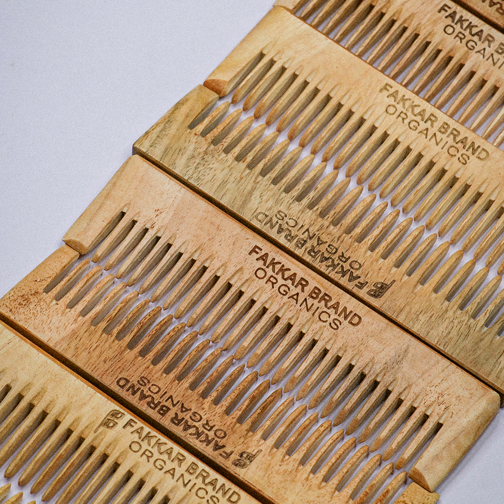 pocket neem wood comb – travel friendly hair comb | fakkar brand