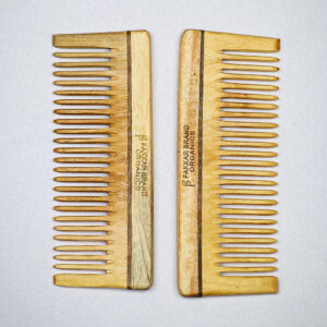 neem wood shampoo comb – wide tooth detangling comb | fakkar brand organics