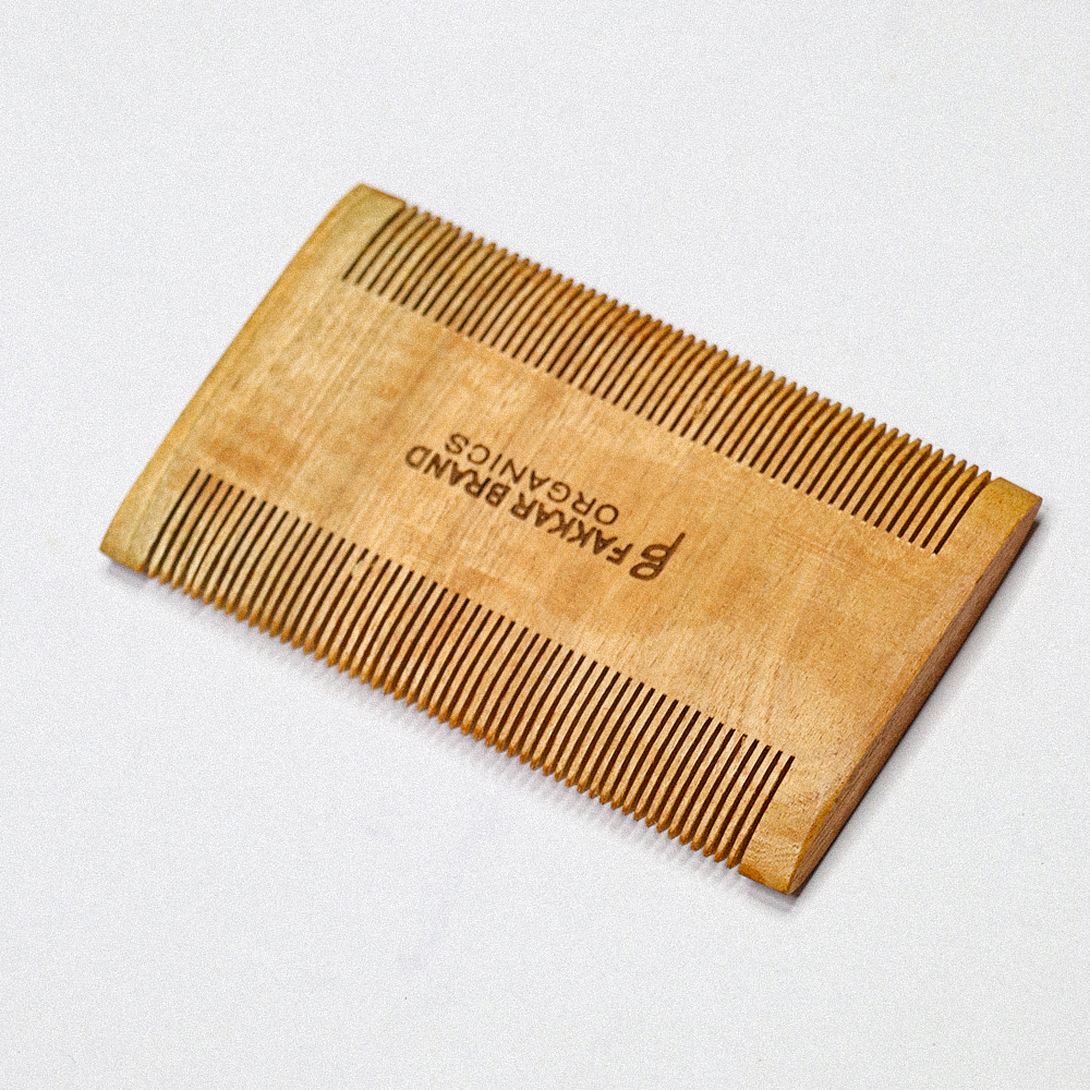 neem wood lice comb – fine tooth hair comb | fakkar brand organics