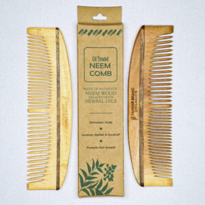 premium regular ruby neem wood comb – smooth hair comb | fakkar brand organics