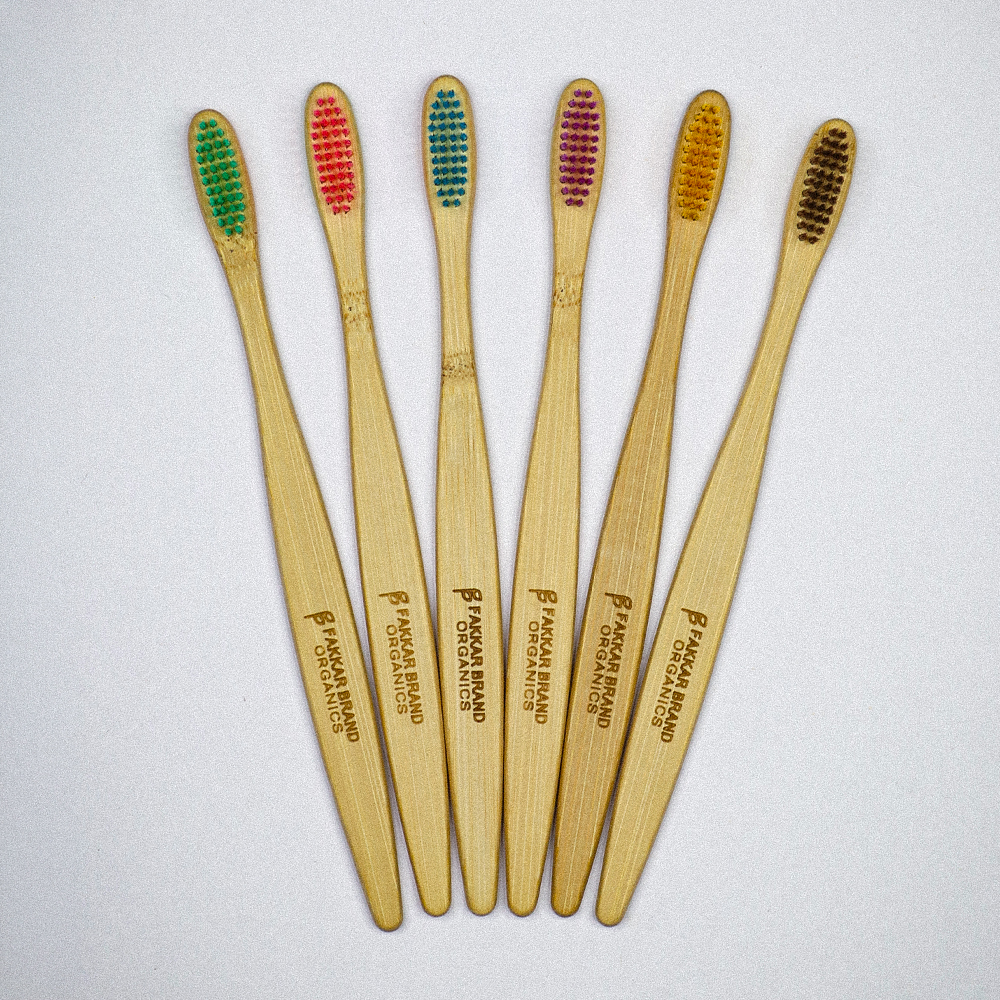c curve bamboo toothbrush – soft & ultra soft bristles | eco friendly brush | fakkar brand organics