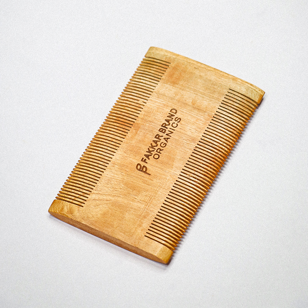 neem wood lice comb – fine tooth hair comb | fakkar brand organics