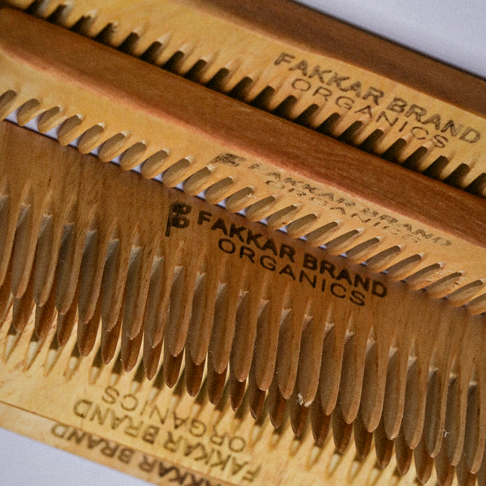 pocket neem wood comb – travel friendly hair comb | fakkar brand