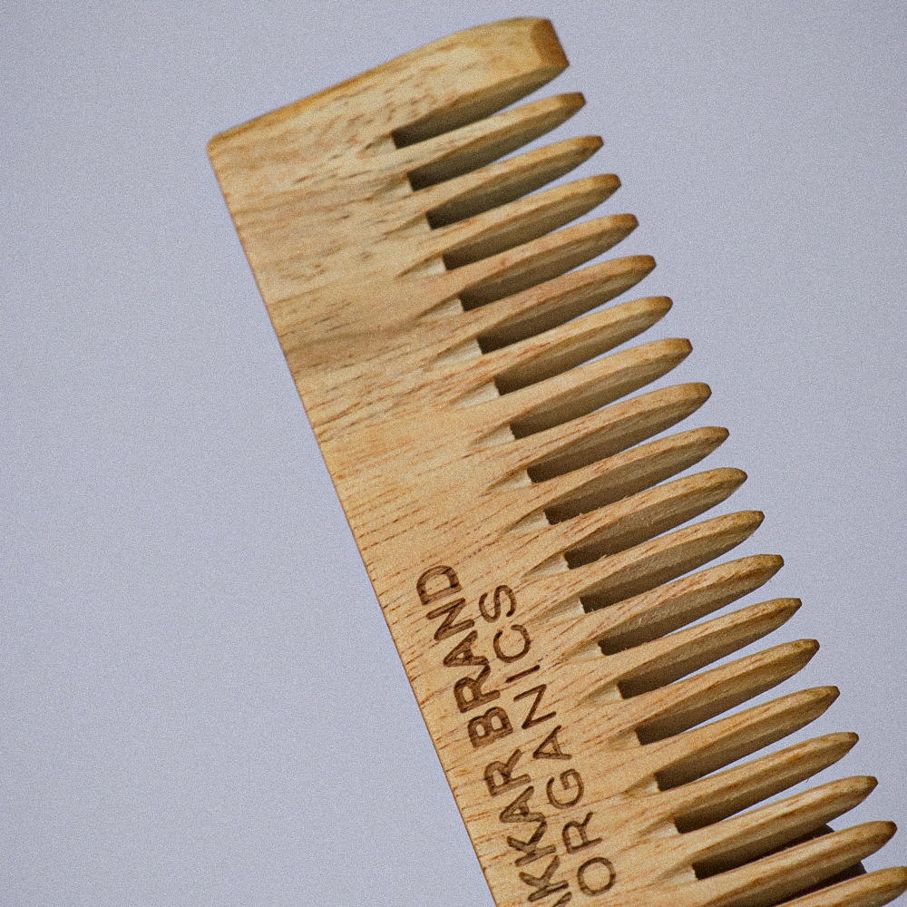 pocket neem wood comb – travel friendly hair comb | fakkar brand