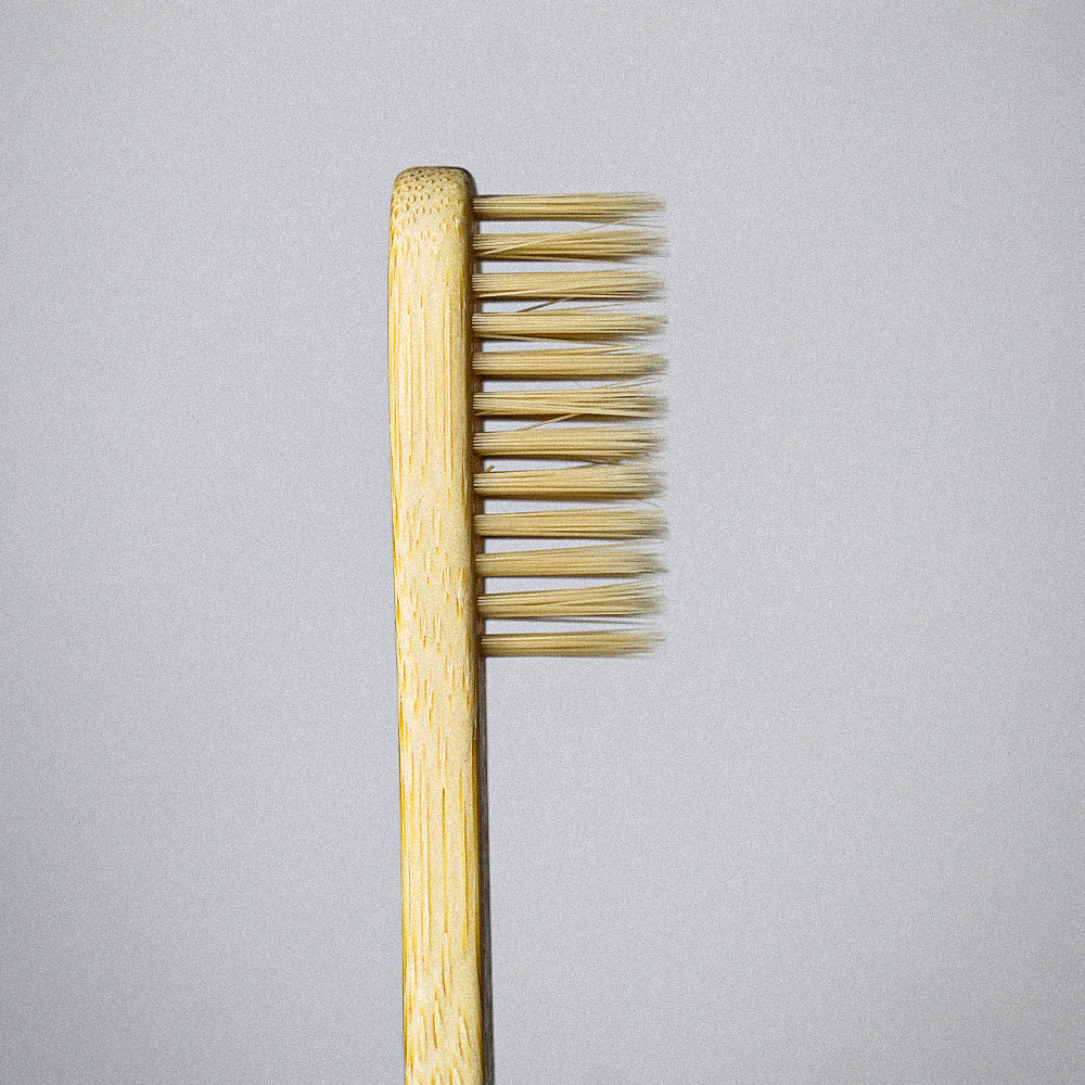 fibre bamboo toothbrush – flat brush with bamboo fibre bristles | soft & ultra soft | fakkar brand organics