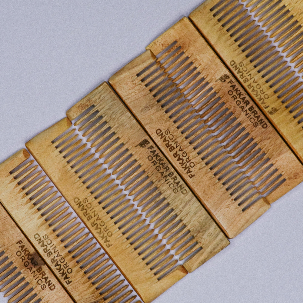 pocket neem wood comb – travel friendly hair comb | fakkar brand
